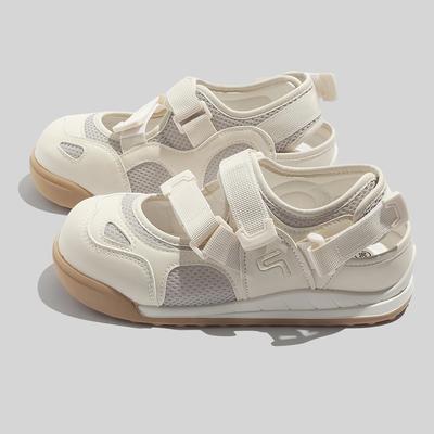 Klettverschluss Weiße Schuhe Atmungsaktive Sandalen Allround Mesh Damen Schuhe Einstiegs-Freizeitschuhe