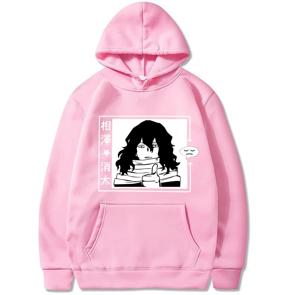 Anime My Hero Academia Aizawa Shouta Grafik Bedruckter Kapuzenpullover Herren Damen Lässige Lockere Hoodies Manga Pullover Harajuku Sweatshirt