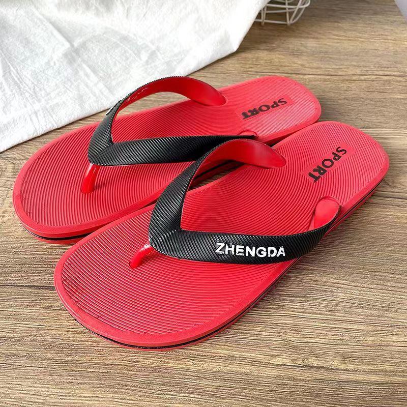 

Мужские шлепанцы не бесплатная доставка, летняя классика однотонные с перепонкой для пальцев пляжная швабра трендовые повседневные черные и красные шлепанцы. 40-44 (excluding postage)