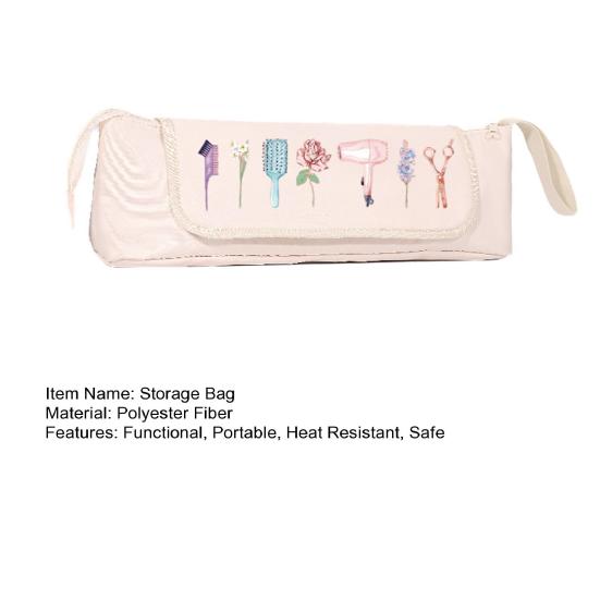 Travel Hair Tools Bag Portable Hair Styling Tools Organizer Curling Iron Bag with Heat Resistant Mat for Hot Hair Straighteners Safe Storage