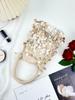 Bohemian Style Natural Shell Piece Woven Armpit Bag Women Casual Seaside Beach Vacation Handmade Bead Tassel Mesh Handbag
