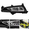 1 Pair LED DRL Daytime Running Lights Compatible For Tucson Models 2016-2018, Front Bumper Fog Lamps, Dual Color Automobile Driving Lights Replacement