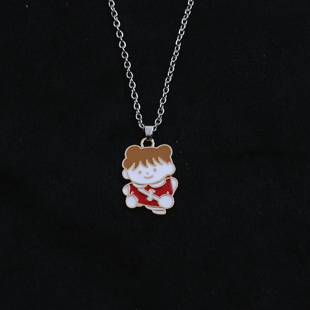 Ins Internet Celebrity Cartoon Boy Couple Pendant Duck Simple Hip Hop Gift Sweater Chain Tide