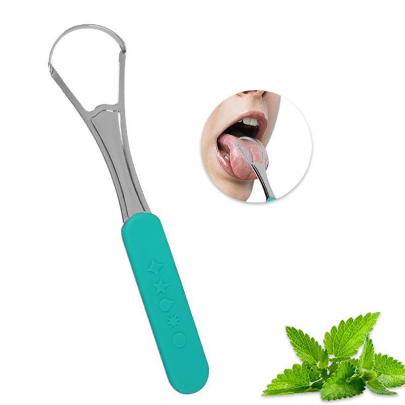 1 buc Curățător de limbă cu un singur strat/dublu strat Oțel inoxidabil Respirație proaspătă