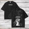 Ken Kaneki 1000-7 Graphic T Shirt Tokyo Ghoul Anime Clothing Men Vintage Washed Tshirts Manga Cotton Tee Harajuku Male T-shirt