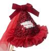 Festive Red Sequin Top Hat Hair Clip for Celebrations and Photoshoots