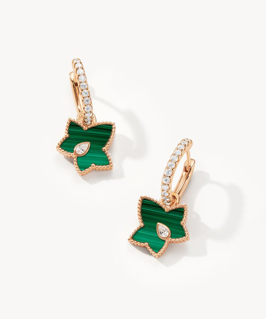Lola Rose Ivy Malachite Cubic Drop Point Women'S Earrings