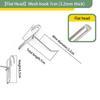 10Pcs 5-25Cm Screen Hooks Supermarket Stainless Steel Grid Hooks 3.2Mm Thickness Wire Mesh Hanging Hooks For Screen Grid