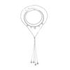 Cold Wind Snake Bone Chain Long Necklace, Sweet Wind Metal Disc Collarbone Chain Necklace Decoration For Women