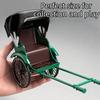Vintage Classic DIY Rickshaw Toy 1:10 Simulation Rickshaw Human-Powered Rickshaw Model  Collections