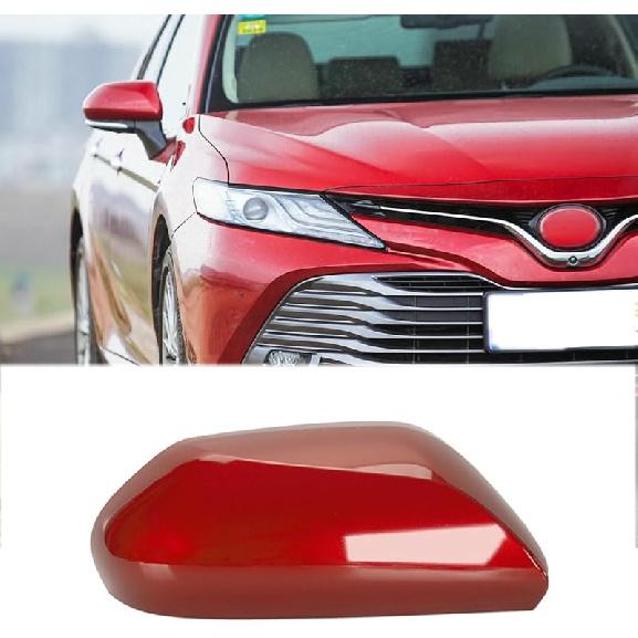 Car Side Rearview Mirror Cap Cover Trim For Toyota Camry 2018      Replacement (Only FIT With Singal Light Type) (Black, Right Passenger Side)