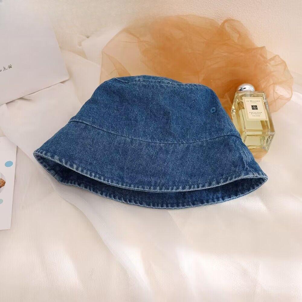 Old Denim Fisherman Hat Spring and Summer Thin Sun Protection Basin Hat Versatile Bucket Hat Women Autumn