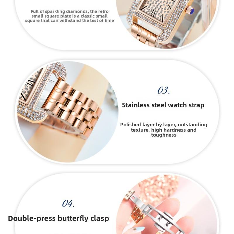 OPK Brand Watch with Diamonds, Elegant and Chic Quartz Watch, Women's Watch, Women's Watch