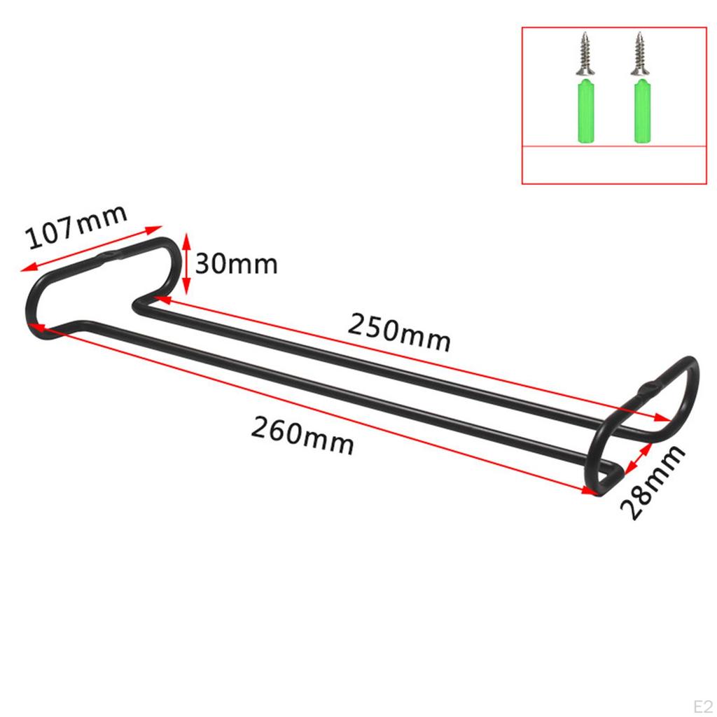 Under Cabinet Wine Glass Rack Glasses Storage Hanger High Bearing Barware Display Organizer Stemware