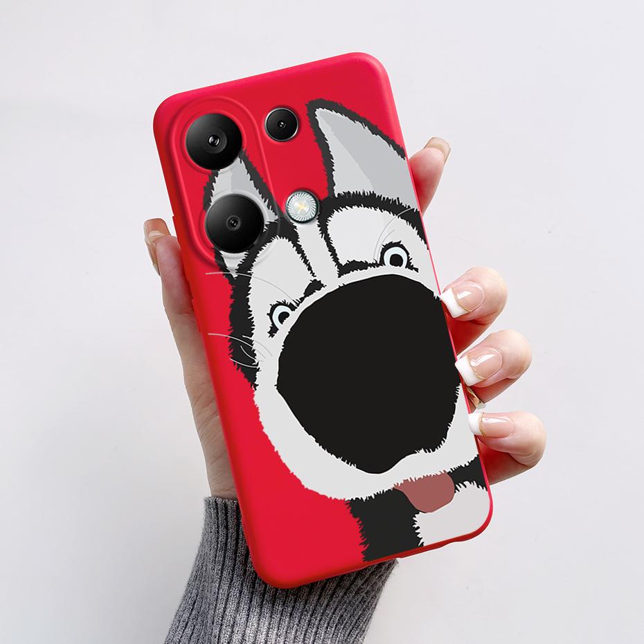 For Xiaomi Poco M6 Pro Case Soft Silicone Cute Cat Panda Shockproof Cover for Poco M6 Pro 4G TPU Coque Funda Shell M6Pro 6.67''