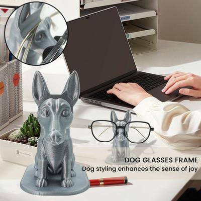 Dog Glasses Holder Eyeglass Display Stand Animal Figurine Statue Desktop Decoration Sunglasses Eyewear Keeper Spectacle Display Rack