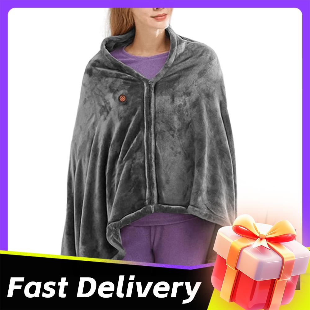 Portable Electric Heating Blanket USB Heating Shawl Blanket Powered Warmer Bed Heating Mat Winter Warm Heated Blanket Sofa Shawl