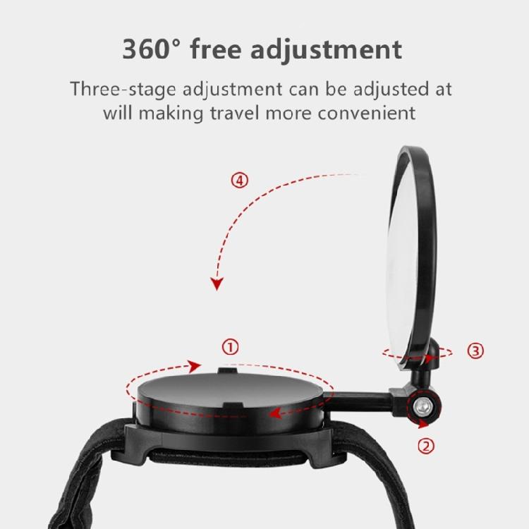 Bike Mirror, 360 Degree Adjustable Bike Rear View Mirrors Wristband Bike Mirror