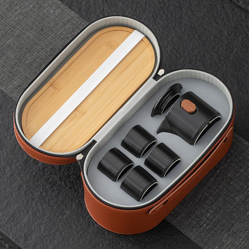 

Kuaike cup, one pot, four cups, portable travel ceramic tea set, teapot, tea can, the whole set of parties, cheap gifts