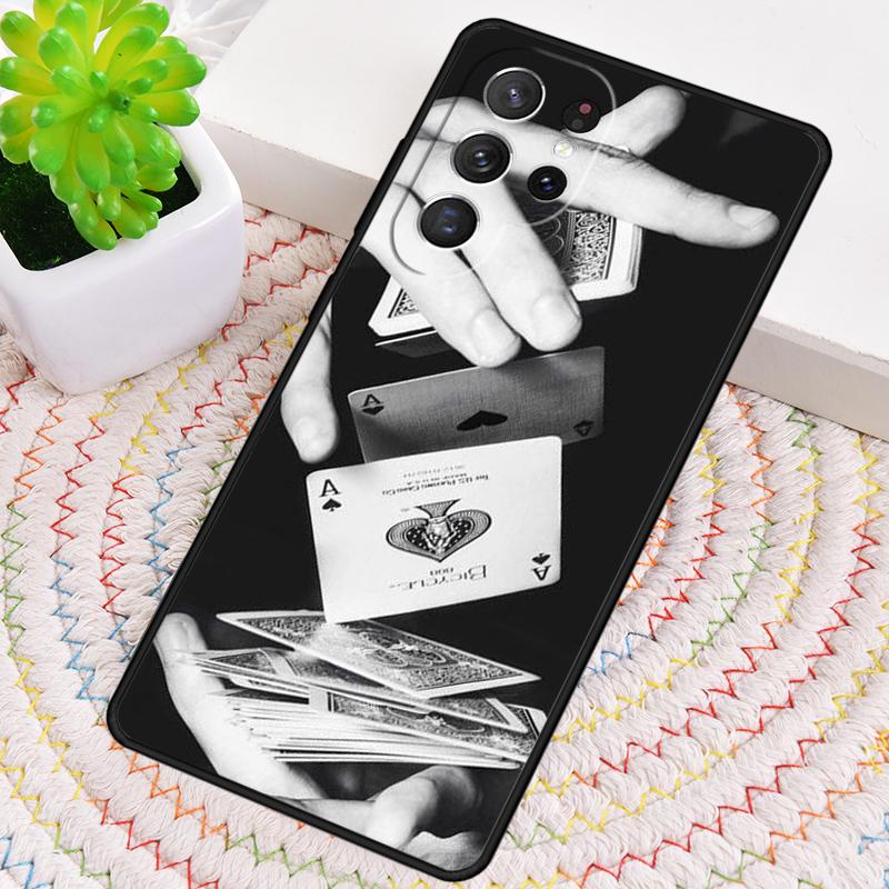 playing card Retro Poker Phone Case For Samsung Galaxy note 10 pro S26 S25 S24 S23 S22 Ultra Plus S21 FE S20 Shockproof Cover