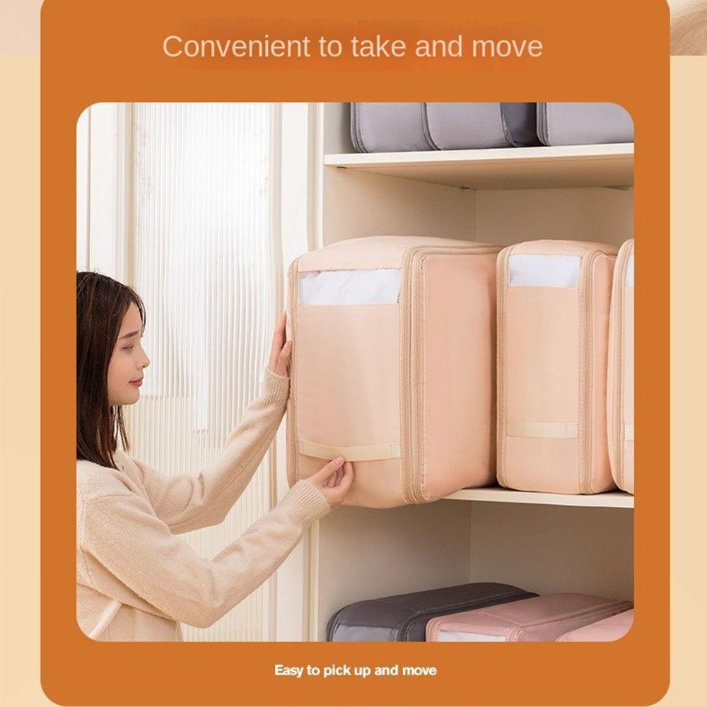 Foldable Compression Packing Cube Moisture-proof Quilt Organizer Clothes Storage Bag  Luggage