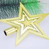 1Pc Outdoor Home Decor Merry Christmas Ornaments Tree Topper Glitter Star Decoration