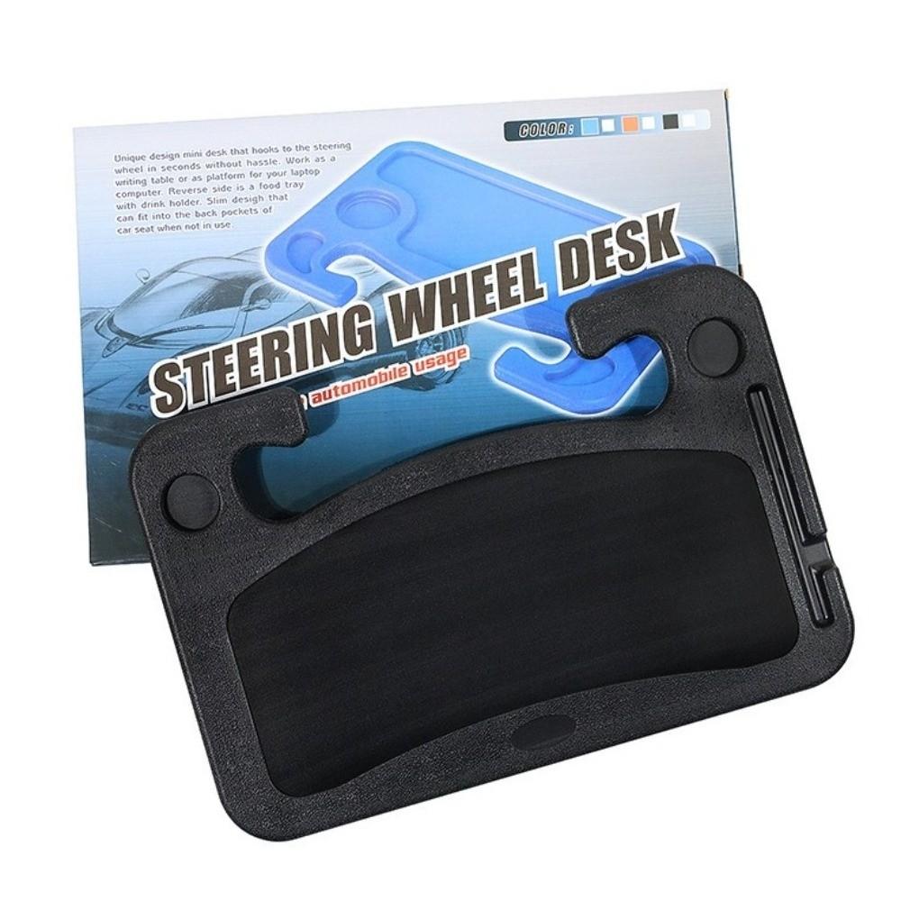 Easy to install Car Laptop Desk Work Surface Coffee Tray Board Steering Wheel Table  Work On Road