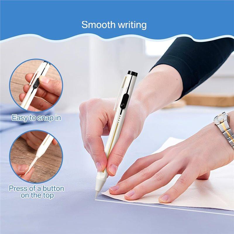 Set Ricaricabile Matita Gesso Bianco Penna Gesso da Cucito Sarto Per Segnare Modelli su Tessuto