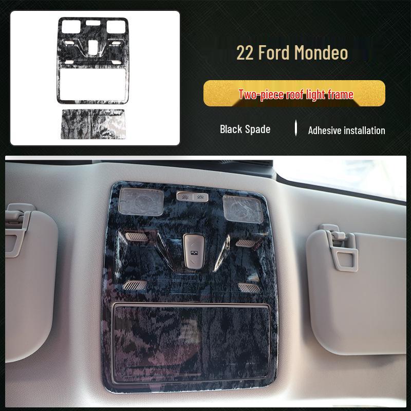 22 Mondeo Carbon Fiber Peach Wood Interior Sticker for Navigation Console & Power Window.