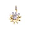Retro European Zircon Pendant: Eight-Pointed Star, Sunflower, Spiral, Five-Pointed Star Necklace Accessory.