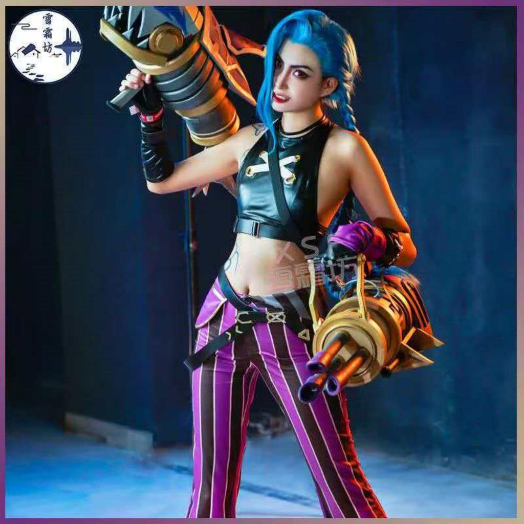 Halloween Cosplay Costume LOL Coswear League Of Legends Battle Of Two Cities Jinx Cosplay Costume Game Anime Game Cos
