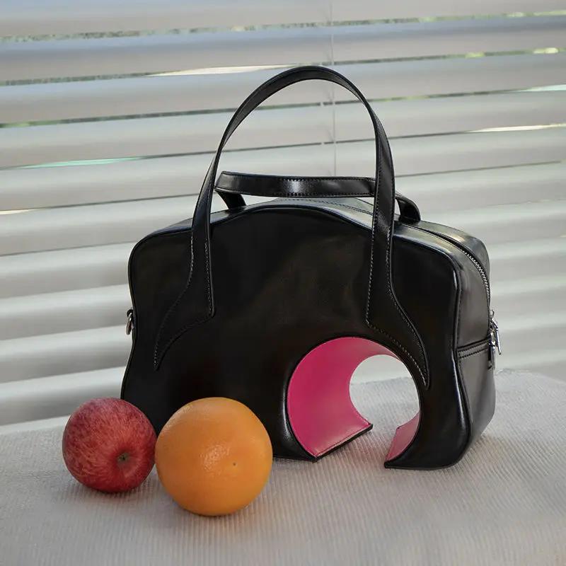 New Spring Fashion Women Bag Designer Euro-America Style PU Geometric Hollow Out Shoulder Bag Handbag Luxury Girls Bag