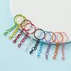 DIY Keychain Making Materials Colorful Keyrings with Chains and Lobster Clasps for Jewelry Crafts Friends Gift