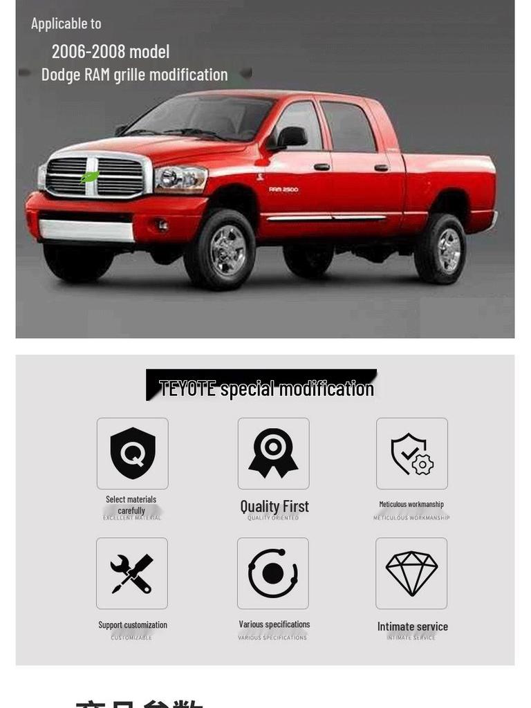 Grille Accessories for 2006-2008 Dodge RAM