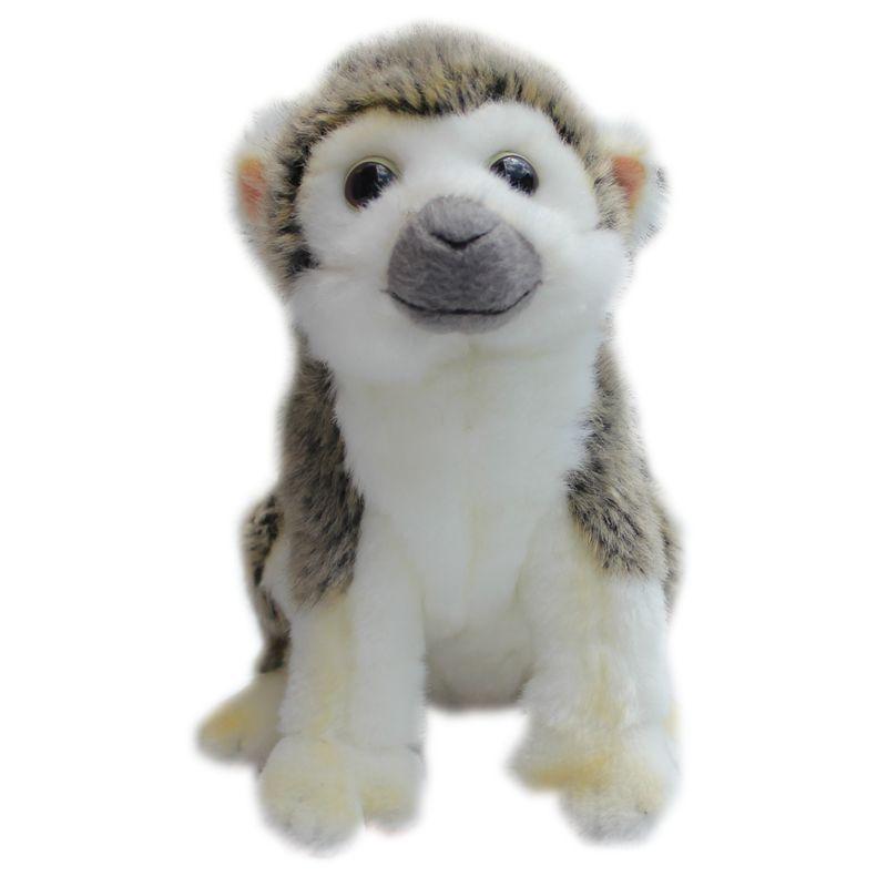 H19Cm Realistic Squirrel Monkey Plush Toy Adorable Plush Monkey Wildlife Doll Kids Girl Birthday Gift