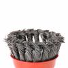 75mm 3 Inch Crimped Wire Cup Brush Knotted Cup Brush with Steel Wire for Angle Grinder Maximum 12500rpm for Rust Paint