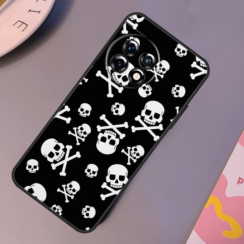 Skull Gothic Creepy Pastel Goth Case For OnePlus Nord 5 CE 4 3 2 Lite N20 N30 OnePlus 15 13 12 11 9 10 Pro 12R 13R 13T Cover