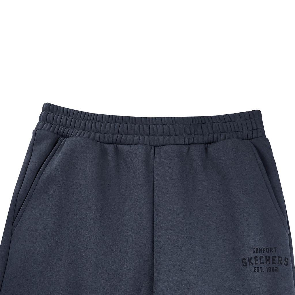 Skechers Solid Color Mid-Rise Stretch Knit Sports Pants Men bottoms Odyssey-Gray L424M092-026R