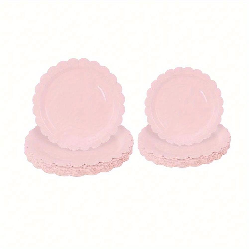 Hellblaue Pappteller 7 Zoll Babyblau Gezackte Teller Einweg-Essteller für Hochzeit Dusche Geburtstagsparty Dessertteller