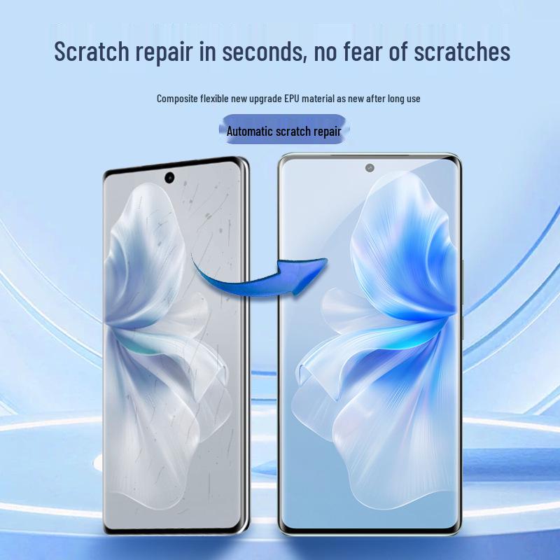 Oppo Find X9 Pro Hydrogel Screen Protector: Positioning Sticker, Pressure-Resistant, Self-Healing EPU, Crystal Clear, Curved Surface.