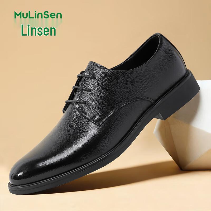 Mulin Sen Men s Premium Genuine Leather Formal Derby Shoes 42
