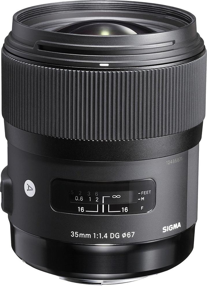 Sigma 35mm DG HSM Lens for Nikon Art SLR Cameras F1.4 F-Mount, Wide-Angle, Full-Frame