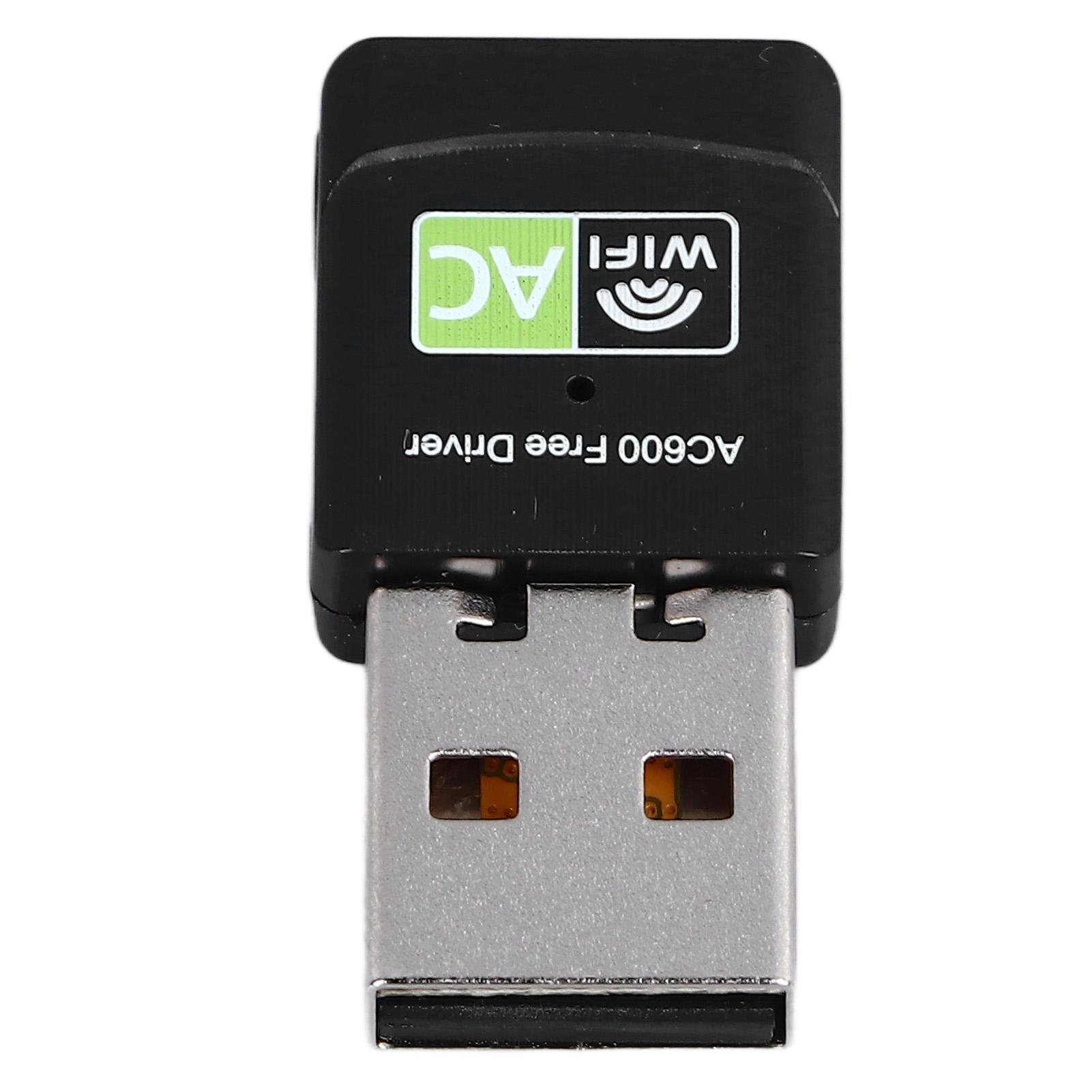 

USB WiFi Адаптер 2.4G 5.8G Двохдіапазонний 600 Мбіт/с Висока швидкість передачі Стабільне з єднання Бездротовий
