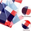 Boao 3 Pieces 4th of July Table Cloth Memorial Day Red White and Blue Tablecloth Buffalo Plaid Plastic Table Covers Rectangle Checkered Patriotic