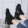Trendy Retro Single Shoes 2024 Autumn New Large Slope Heel Mesh Sports and Leisure Women's Single Shoes Zapatillas De Deporte