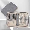 German Precision 12-Piece Stainless Steel Nail Clipper & Manicure Set - High-Quality Grey Glossy Finish