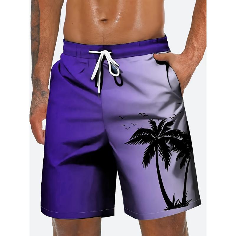 Summer Hawaiian Beach Shorts For Men 3D Printed Coconut Trees Graphic Swimming Trunks Women 2025 New Fashion Board Shorts Pant