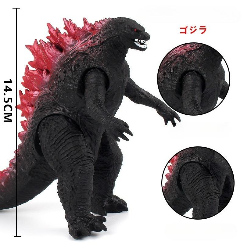 14.5cm Anime Godzilla X Kong : The New Empire Action Figure Titan Godzilla Soft Glue Monster Scale Model Doll Collection Toys
