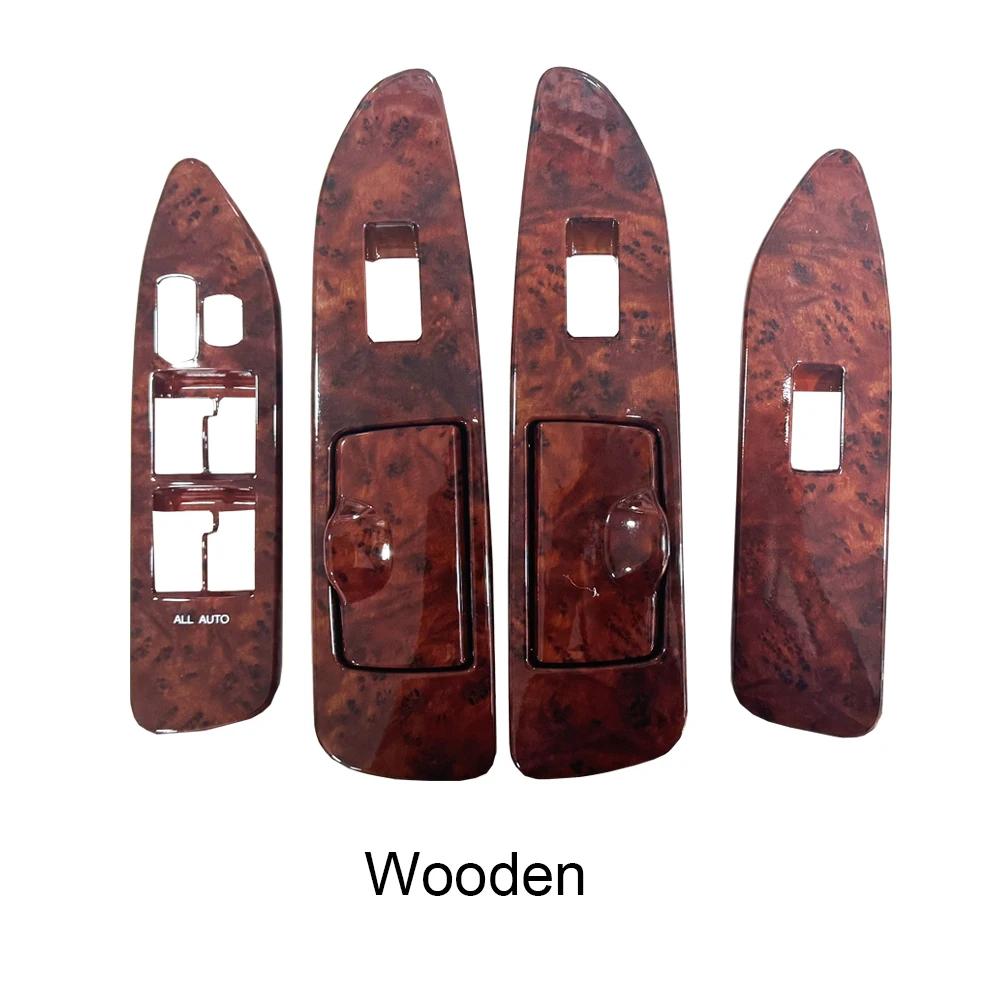 LC100 FJ100 Interior Wooden Window Switch Lifter Panel Cover For Toyota Land Cruiser 100 2003 2004 2005 2006 2007 08 Accessories