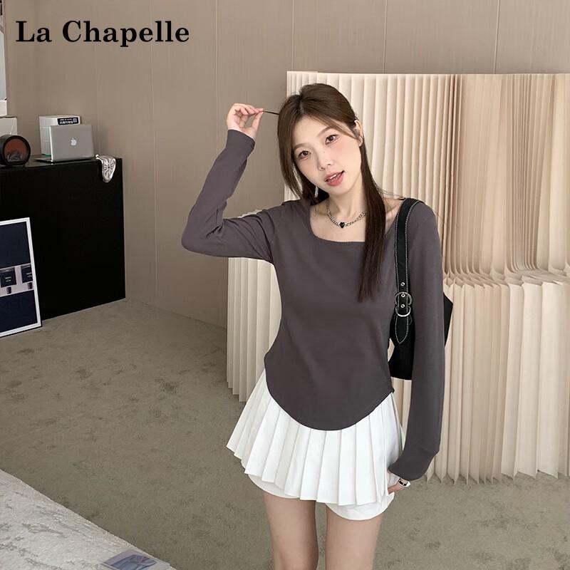 La Chapelle Women s Square Neck Long Sleeve Base Layer Top L